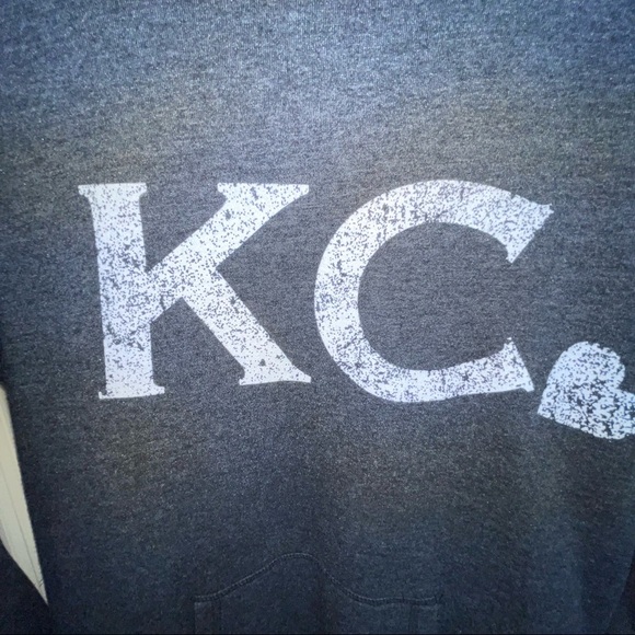 Kansas City KC Gray Hoodie Sweatshirt Sz S - Picture 4 of 13